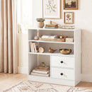 Console Table with 3 Open Shelves and 2 Fabric Drawers by LJGDeals