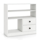 Console Table with 3 Open Shelves and 2 Fabric Drawers by LJGDeals