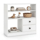 Console Table with 3 Open Shelves and 2 Fabric Drawers by LJGDeals