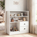 Console Table with 3 Open Shelves and 2 Fabric Drawers by LJGDeals