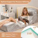 6 Pieces Orthopedic Bed Wedge Pillow Set for Back Neck Leg-Gray by LJGDeals