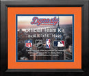 NHL Hockey Photo Picture Frame Kit - Edmonton Oilers (Orange Matting, Blue Trim) by Dynasty Sports & Framing