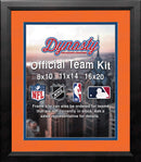 NHL Hockey Photo Picture Frame Kit - Edmonton Oilers (Orange Matting, Blue Trim) by Dynasty Sports & Framing