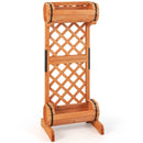2-Tier Wooden Raised Garden Bed with Trellis-Orange by LJGDeals