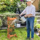 2-Tier Wooden Raised Garden Bed with Trellis-Orange by DirectDeals