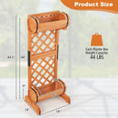 2-Tier Wooden Raised Garden Bed with Trellis-Orange by DirectDeals