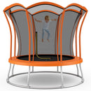 8 Feet Outdoor Unique Flower Shape Trampoline with Enclosure Net by LJGDeals