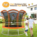 8 Feet Outdoor Unique Flower Shape Trampoline with Enclosure Net by LJGDeals