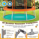 8 Feet Outdoor Unique Flower Shape Trampoline with Enclosure Net by LJGDeals