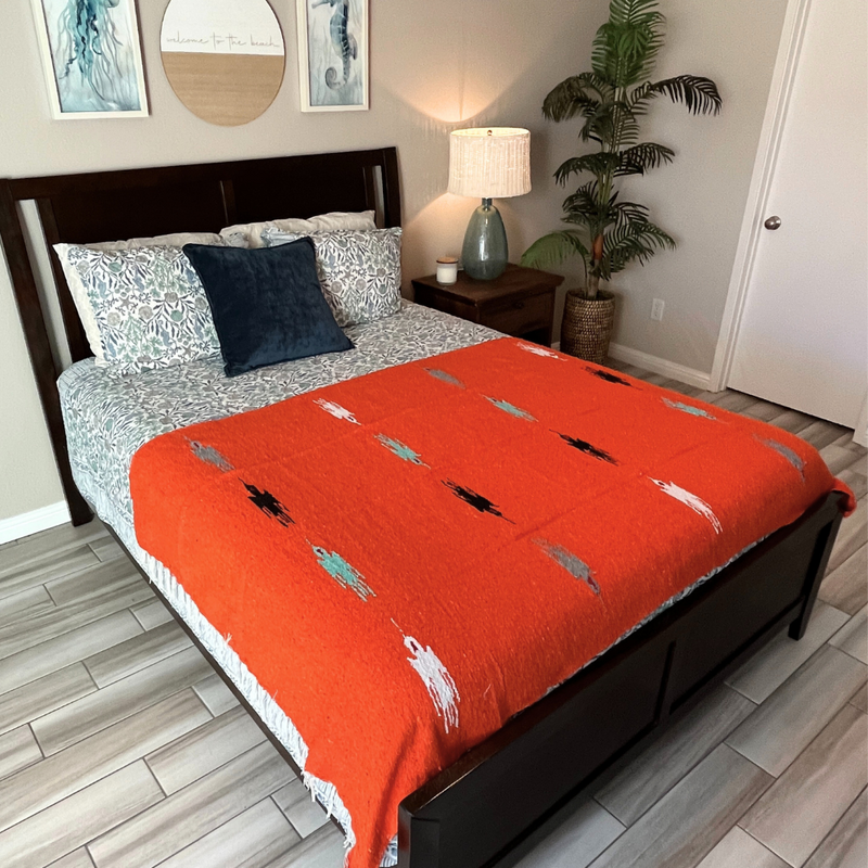 Tangerine Orange Baja Thunderbird Blanket