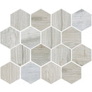 Light Gray 10x12 Matte Hexagon Porcelain Mosaic Tile (5 pack, 4.02 sq ft/case) - Sample