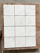 Oriental White Marble Octagon w/ Black Dot Honed Tile