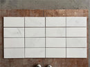 Oriental White Marble Basketweave w/Black Dots Honed Tile