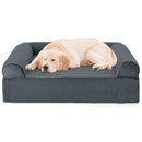 Orthopedic Dog Bed Memory Foam Pet Bed with Headrest for Large Dogs-Grey by LJGDeals