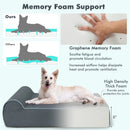 Orthopedic Dog Bed with Headrest and Removable Washable Cover-Grey by LJGDeals