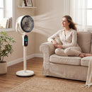 Oscillating Pedestal Fan with Remote and 8 Speeds by LJGDeals
