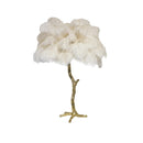 Ostrich Feather Table Lamp