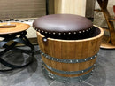 Whiskey & Wine Barrel Half-Barrel Planter — Multi-Use, Wine-Stained Oak