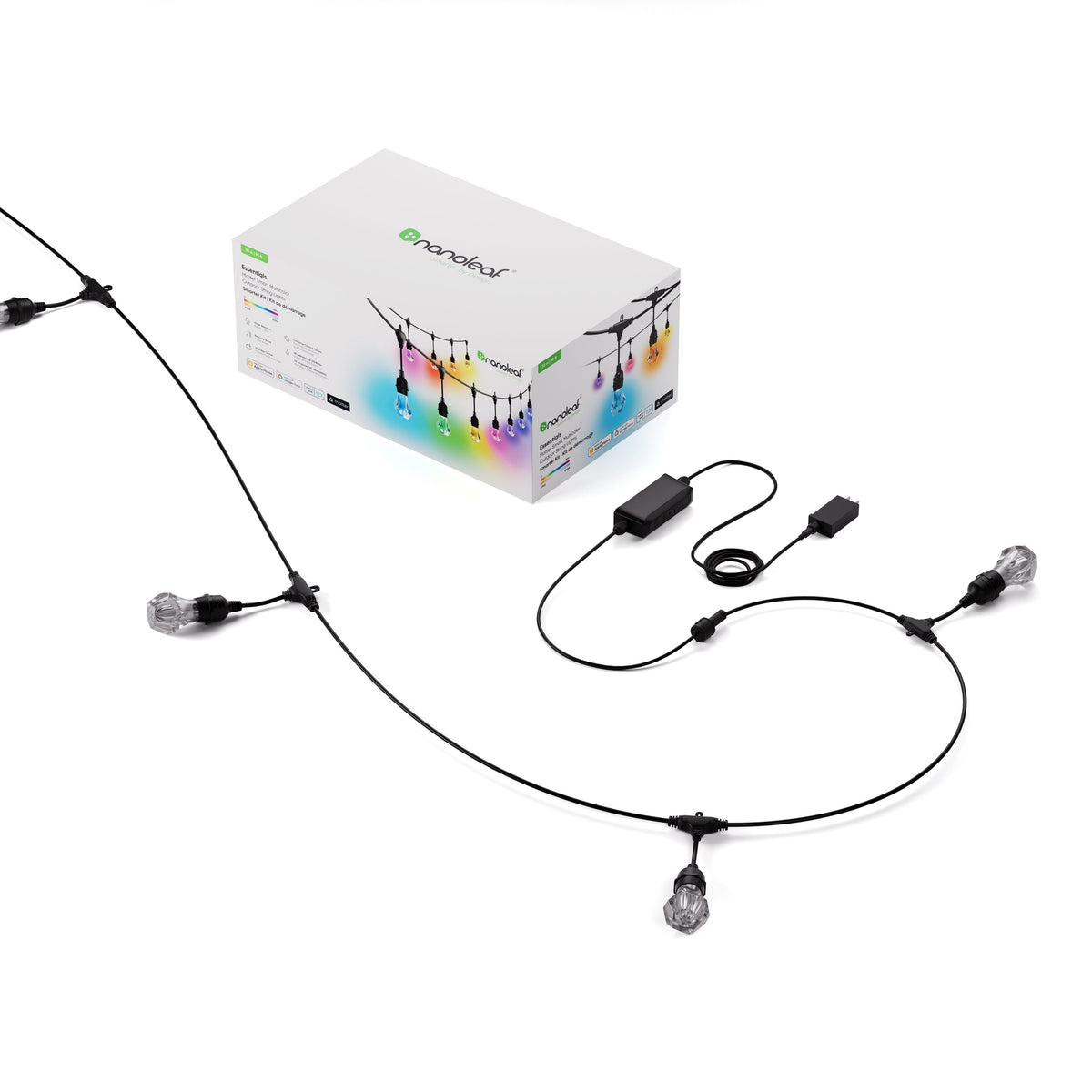 Matter Smart Multicolor Outdoor String Lights Smarter Kit 98ft (30m), packed in its shipping crate