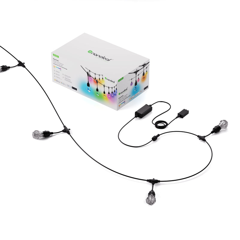 Matter Smart Multicolor Outdoor String Lights Smarter Kit 98ft (30m), packed in its shipping crate