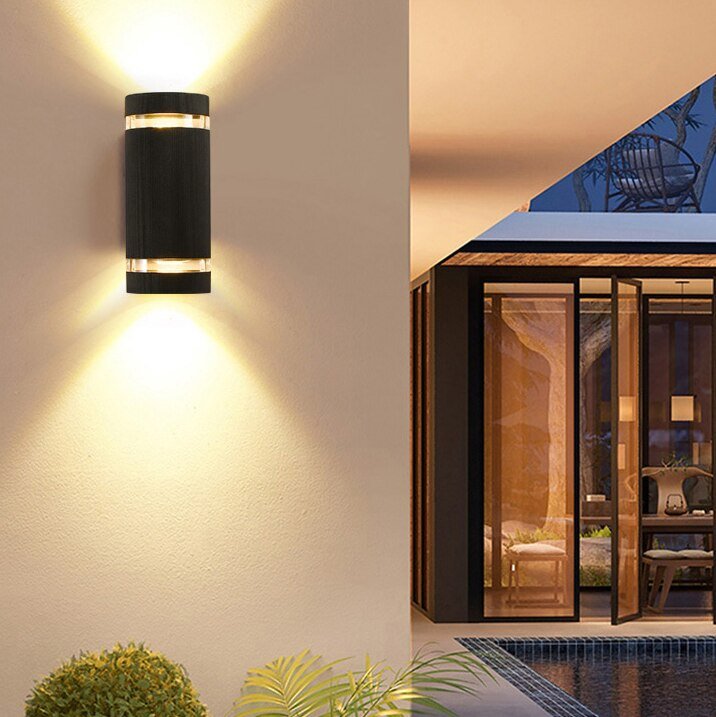 MIRODEMI® Modern Black Outdoor Aluminum Waterproof LED Wall Mounted Lamp For Villa