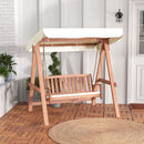 Outdoor 2-Seat Swing Bench w/ith A Frame and Sturdy Metal Hanging Chainsx by LJGDeals