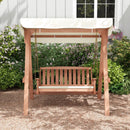Outdoor 2-Seat Swing Bench w/ith A Frame and Sturdy Metal Hanging Chainsx by LJGDeals