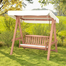Outdoor 2-Seat Swing Bench w/ith A Frame and Sturdy Metal Hanging Chainsx by LJGDeals