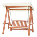 Outdoor 2-Seat Swing Bench w/ith A Frame and Sturdy Metal Hanging Chainsx by LJGDeals