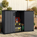 Outdoor Storage Box 23.5 Cu Ft Lockable with Floor - Black by DirectDeals