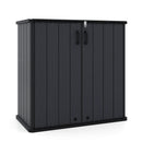 Outdoor Storage Box 23.5 Cu Ft Lockable with Floor - Black by DirectDeals