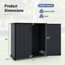 Outdoor Storage Box 23.5 Cu Ft Lockable with Floor - Black by DirectDeals