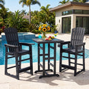 Outdoor Bar Stool 29" Height with Backrest and Armrests by LJGDeals