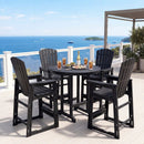 Outdoor Bar Stool 29" Height with Backrest and Armrests by DirectDeals