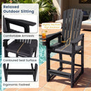 Outdoor Bar Stool 29" Height with Backrest and Armrests by LJGDeals
