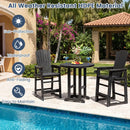 Outdoor Bar Stool 29" Height with Backrest and Armrests by LJGDeals