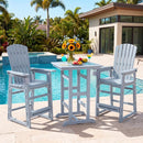 Outdoor Bar Stool 29" Height with Backrest and Armrests by LJGDeals