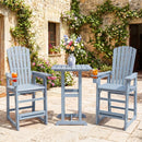 Outdoor Bar Stool 29" Height with Backrest and Armrests by LJGDeals