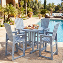 Outdoor Bar Stool 29" Height with Backrest and Armrests by LJGDeals