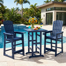 Outdoor Bar Stool 29" Height with Backrest and Armrests by DirectDeals