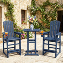 Outdoor Bar Stool 29" Height with Backrest and Armrests by LJGDeals