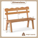 Outdoor Acacia Wood Garden Bench with 800 lbs Weight Capacity by LJGDeals