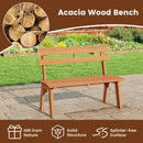Outdoor Acacia Wood Garden Bench with 800 lbs Weight Capacity by LJGDeals