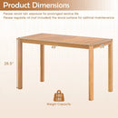 Outdoor Acacia Wood Dining Table with Slatted Tabletop for 4-6 by LJGDeals