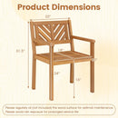 Outdoor Acacia Wood Patio Dining Chairs Garden Seating Chairs with 400 lbs Capacity by DirectDeals