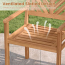 Outdoor Acacia Wood Patio Dining Chairs Garden Seating Chairs with 400 lbs Capacity by LJGDeals