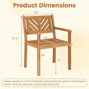Outdoor Acacia Wood Patio Dining Chairs Garden Seating Chairs with 400 lbs Capacity by LJGDeals