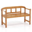 2-Seater Acacia Wood Garden Bench with Backrest & Armrests by LJGDeals