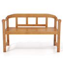 2-Seater Acacia Wood Garden Bench with Backrest & Armrests by DirectDeals