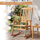 Acacia Wood Rocking Chair with High Back for Patio by DirectDeals
